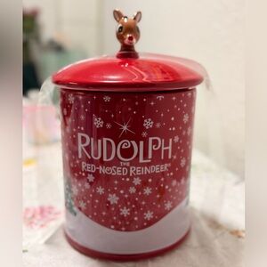 Rudolph The Red Nosed Reindeer Christmas Cookie Jar Bioworld Licensed 11”